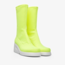 Camper Kaah Ankle Boots Neon Yellow - Womens Singapore QURPJG-052